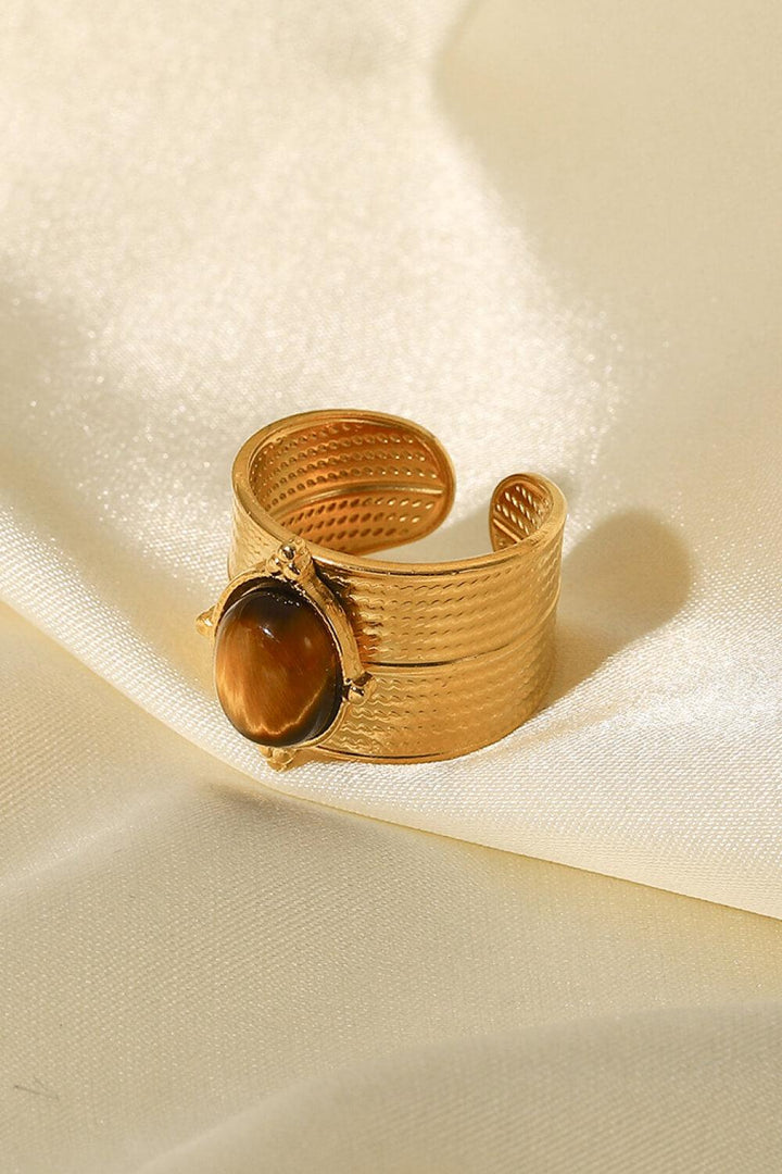 18K Gold-Plated Wide Open Ring - Trendha