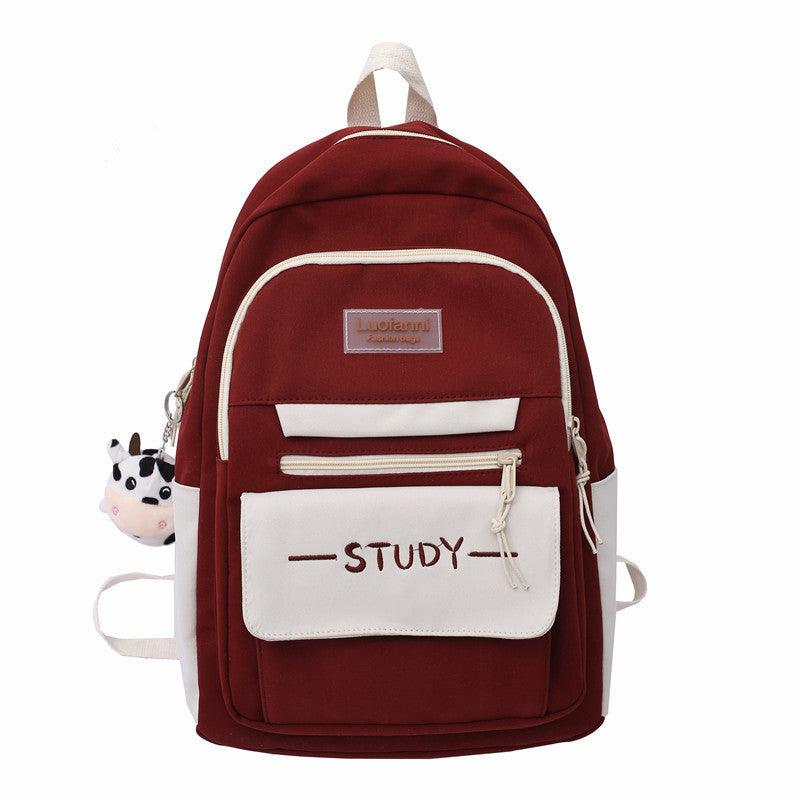 School Bag Female Junior High School Student Backpack Large Capacity Backpack - Trendha