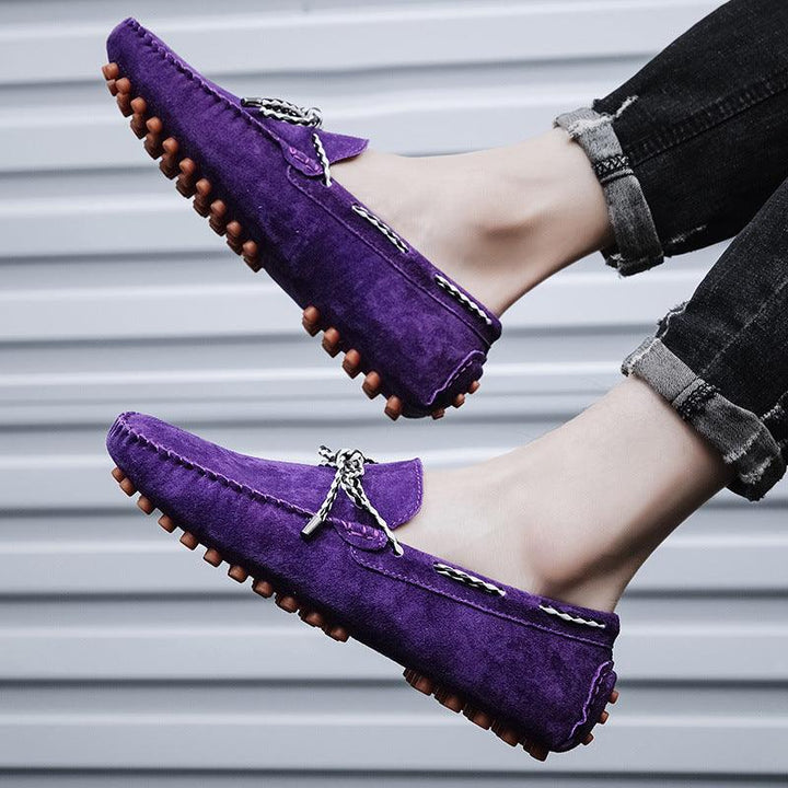 Men's Fashion Casual Bowknot Ribbon Personality Peas Shoes - Trendha