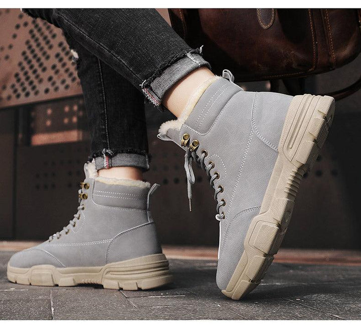 Fashion Men's Thick And Velvet Warm Cotton Shoes - Trendha