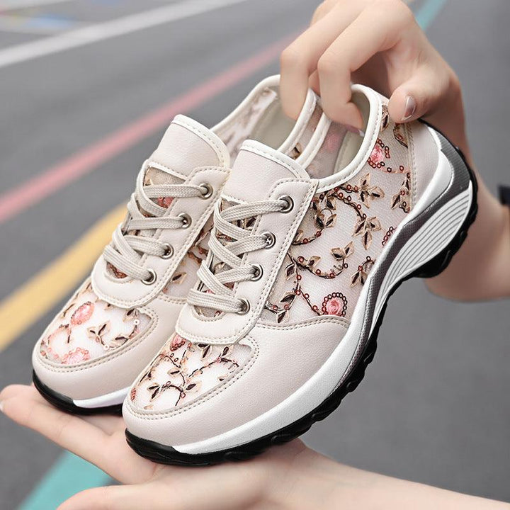 New Korean Style Embroidered Shoes Women's Breathable Sneakers - Trendha