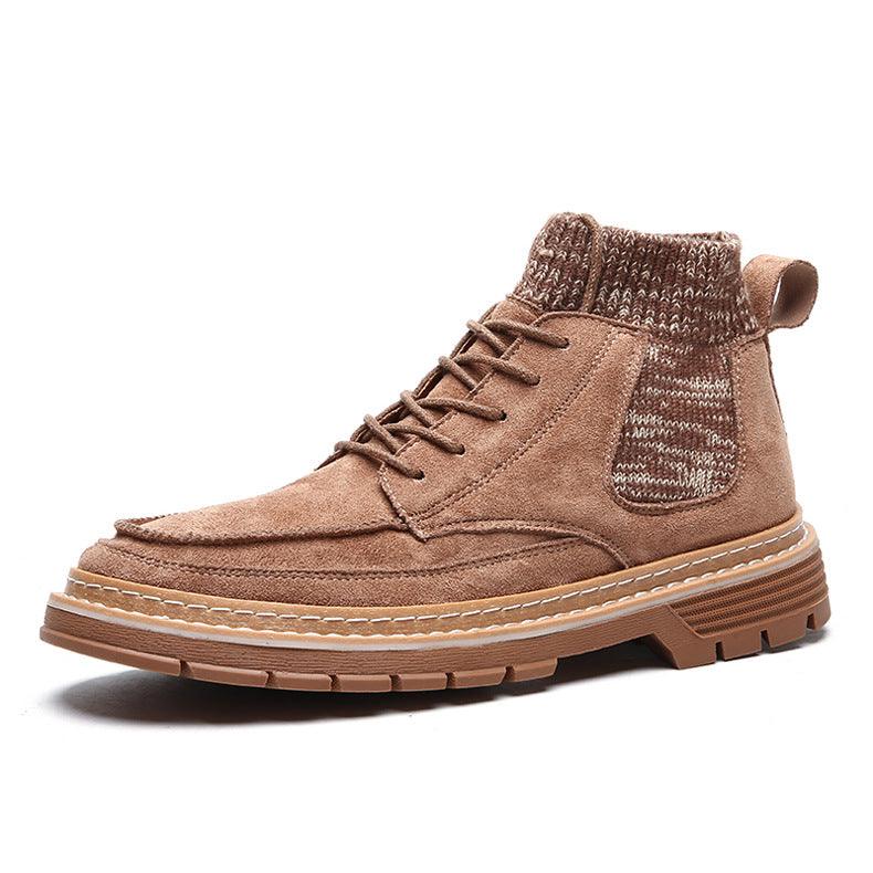 Men's high top Martin boots fashion socks big head - Trendha