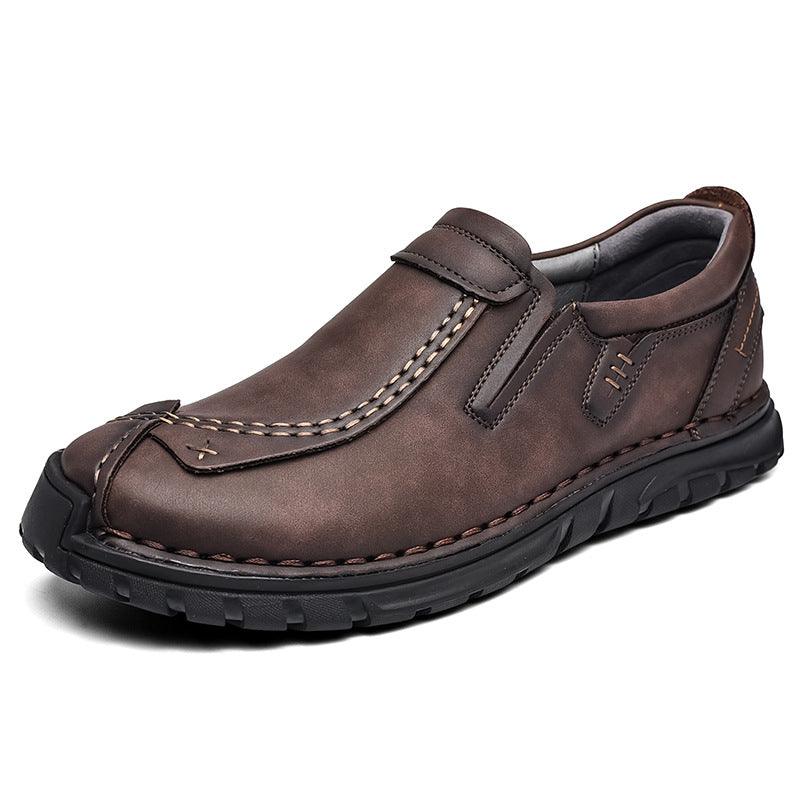 Men's Hand-stitched Lace-up Tooling Shoes - Trendha