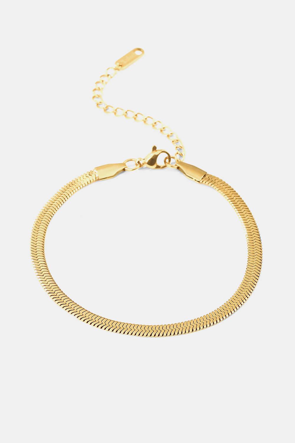 Herringbone Chain Stainless Steel Bracelet - Trendha