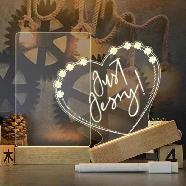 Creative Note Board Creative Led Night Light USB Message Board Holiday Light With Pen Gift For Children Girlfriend Decoration Night Lamp - Trendha
