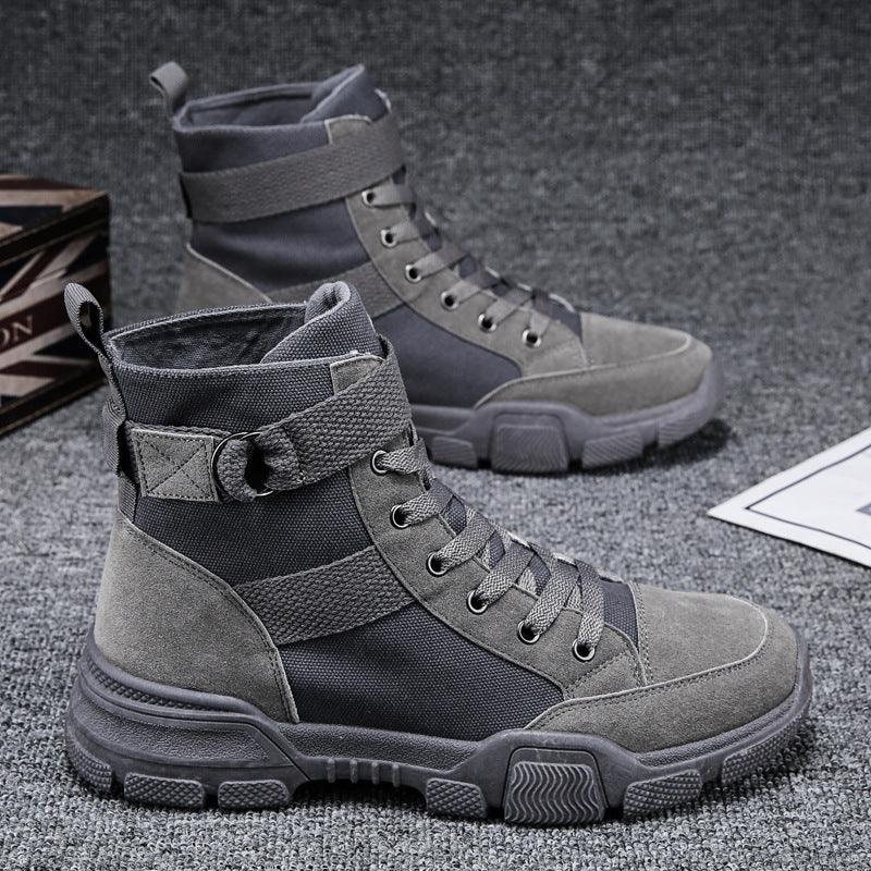 Men's Martin Boots Canvas Workwear High-Top Shoes - Trendha