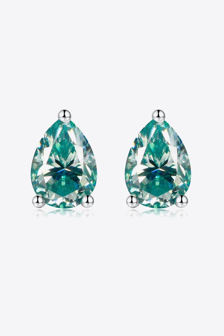 2 Carat Moissanite Teardrop Earrings - Trendha