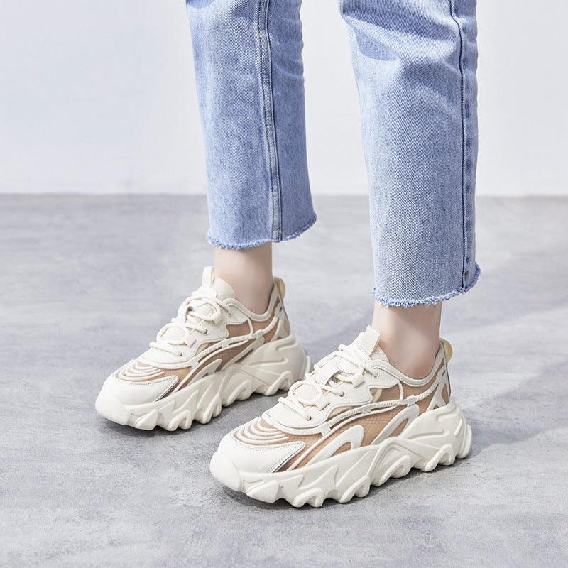 Comfortable White Shoes, Thick-soled Platform Platform Daddy Shoes - Trendha