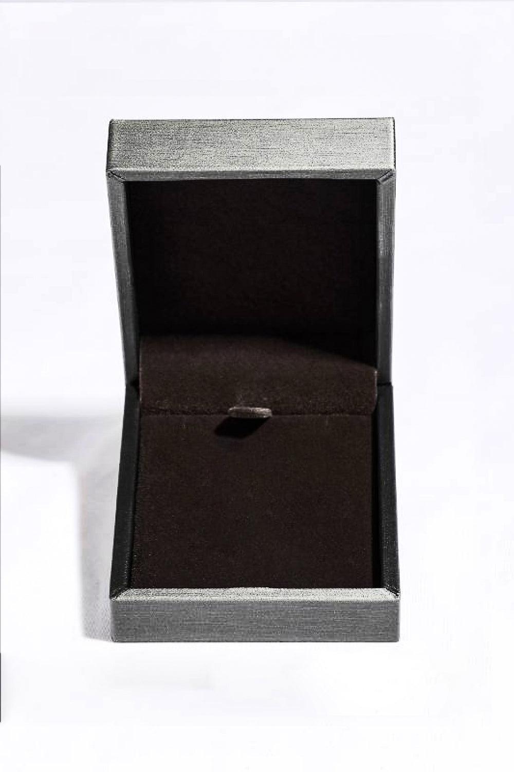 925 Sterling Silver Rhodium-Plated 1 Carat Moissanite Pendant Necklace - Trendha