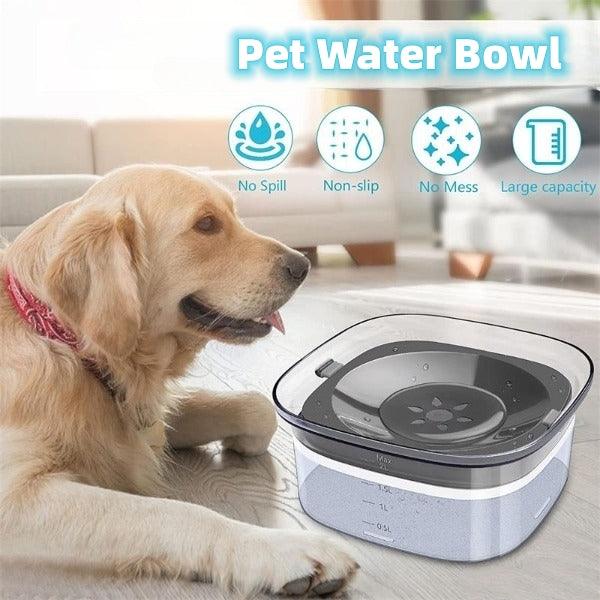 2L Clear Pet Water Bowl with Floating Disk