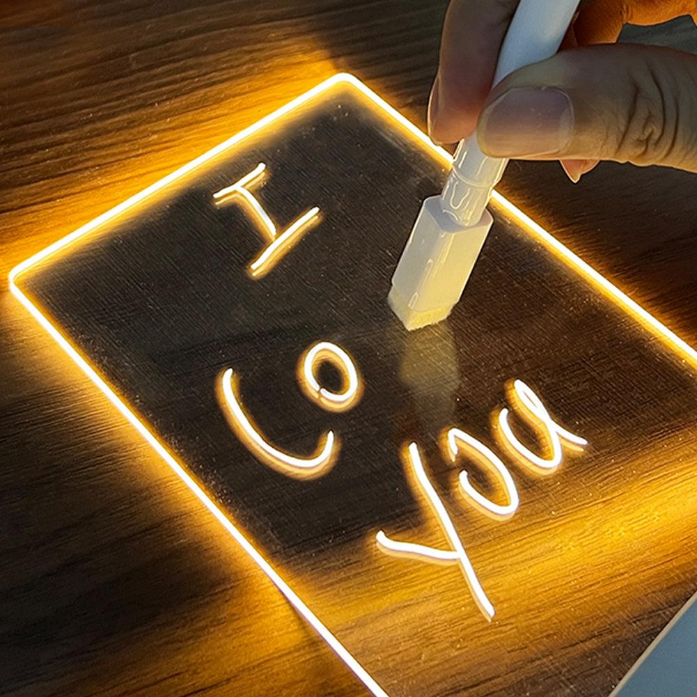 USB LED Acrylic Message Board with Pen