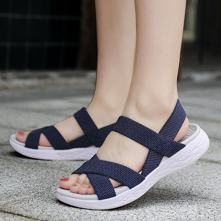 Fashion Elastic Webbing Outdoor Beach Shoes - Trendha