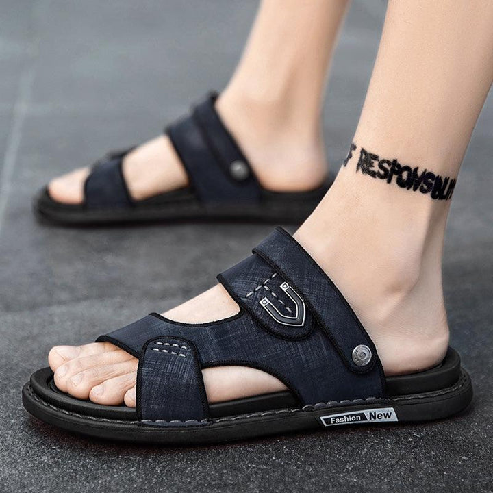 Outdoor Trendy Beach Sandals For Sports Wear Dual-use Non-slip Driving Slippers - Trendha