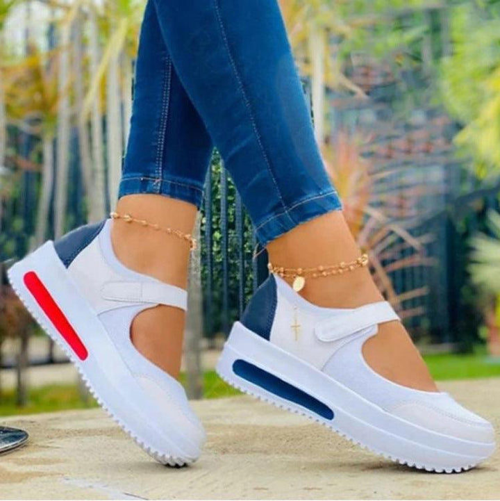 Women Fashion Vulcanized Sneakers Platform Solid Color Flats Ladies Shoes Casual Breathable Wedges Ladies Walking Sneakers - Trendha