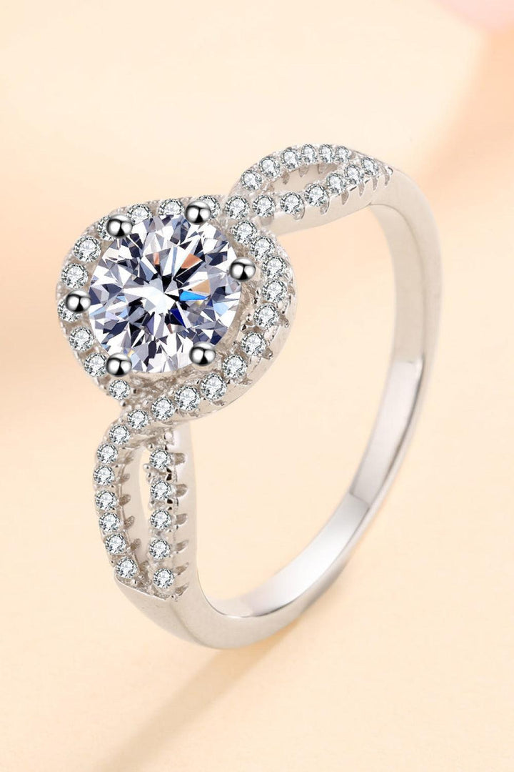 Feel The Joy 925 Sterling Silver Moissanite Ring - Trendha