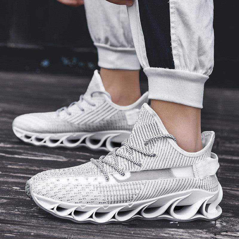 Flying Woven Fabric Breathable Sneakers, Hollow Casual Shoes, Large Size Shoes - Trendha