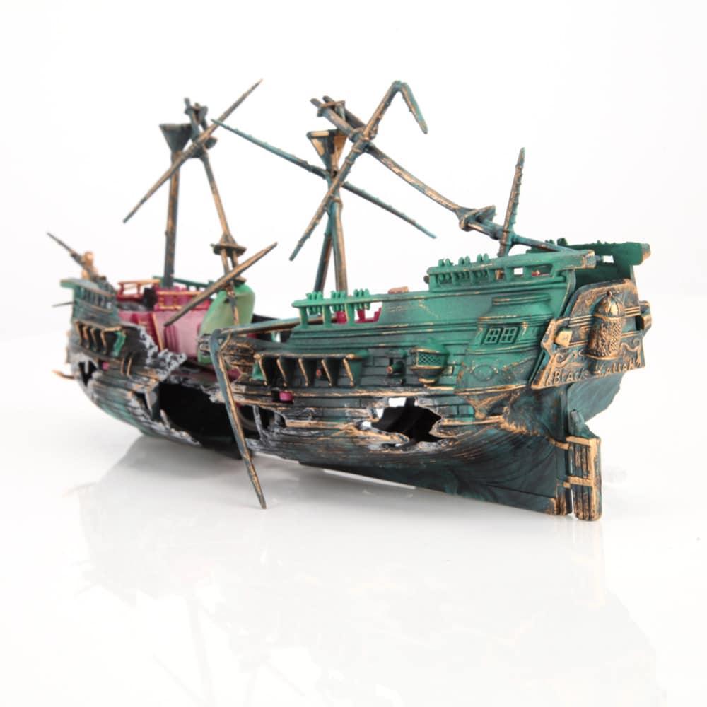 Aquarium Decor Resin Sailing Boat