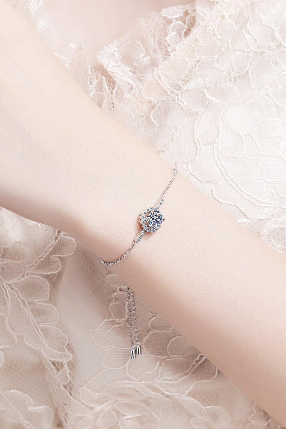 1 Carat Moissanite Chain Bracelet - Trendha
