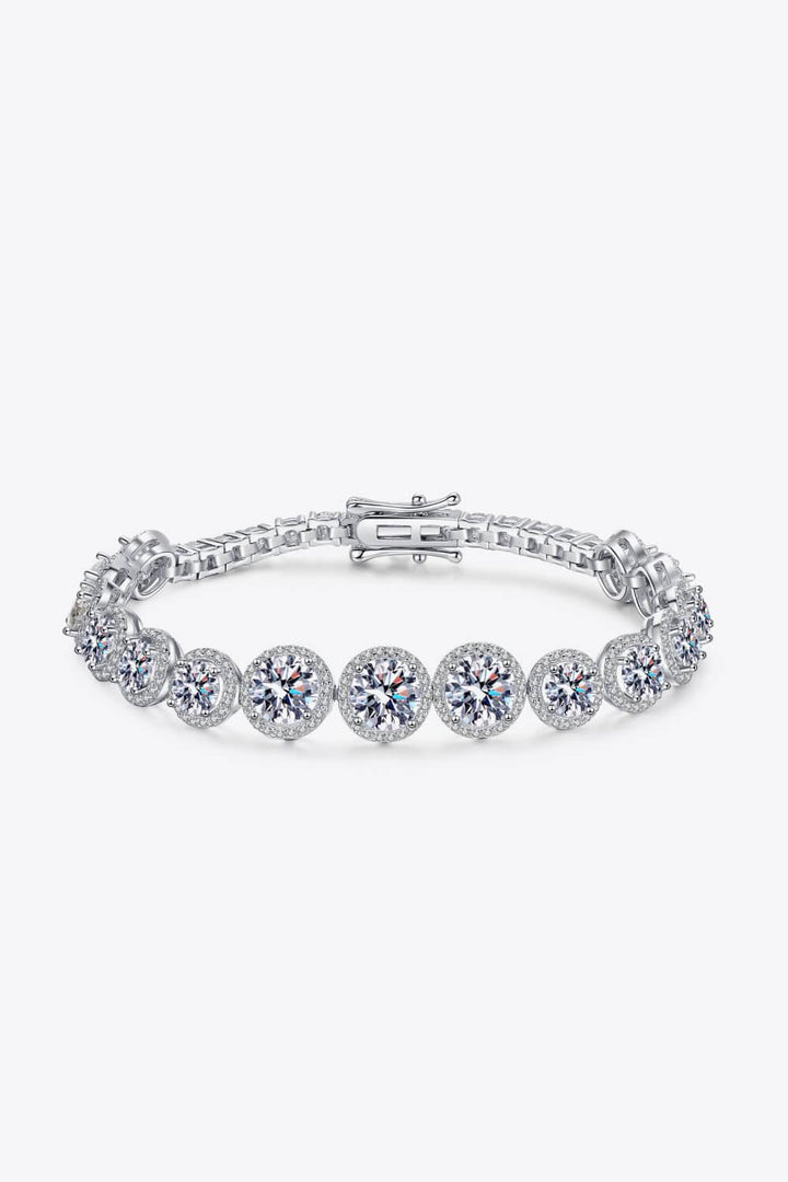 925 Sterling Silver 10.4 Carat Moissanite Bracelet - Trendha
