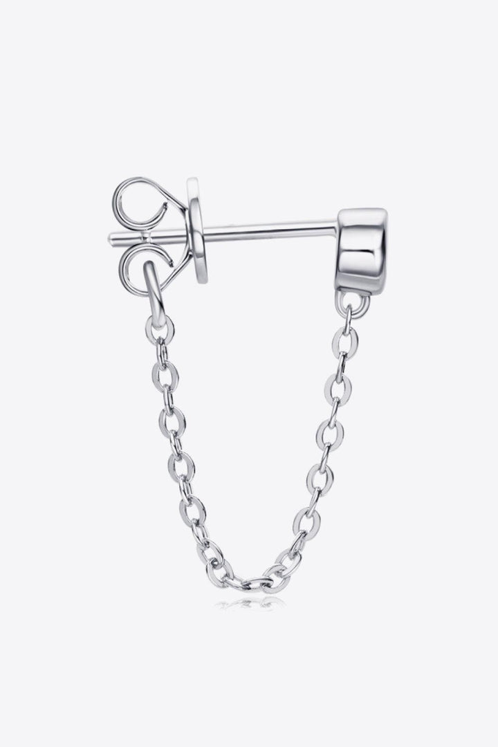 Inlaid Moissanite Chain Earrings - Trendha