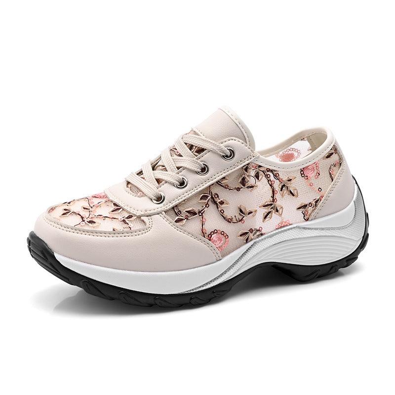 New Korean Style Embroidered Shoes Women's Breathable Sneakers