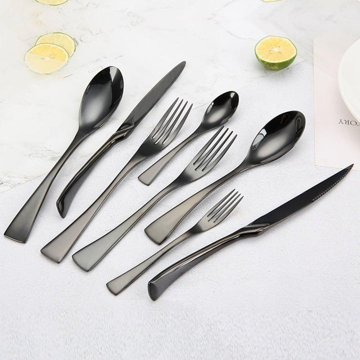 Black Flatware Stainless Steel - Trendha