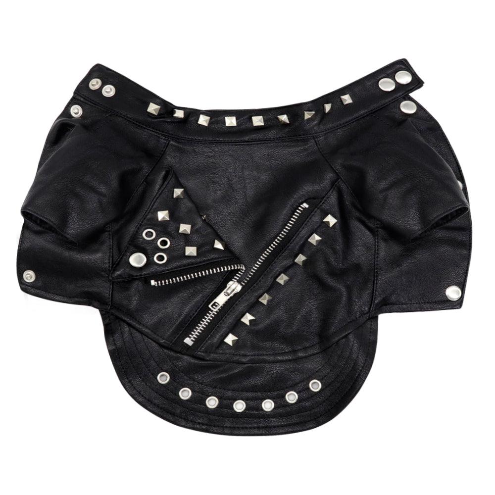 Black Leather Jacket for Cats - Trendha