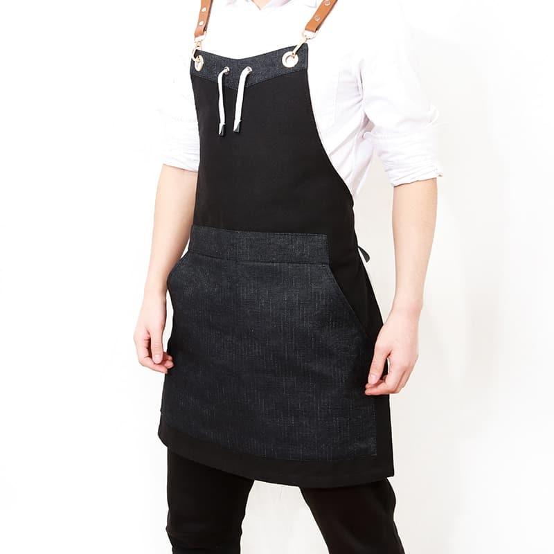 Black Restaurant Barista Apron - Trendha