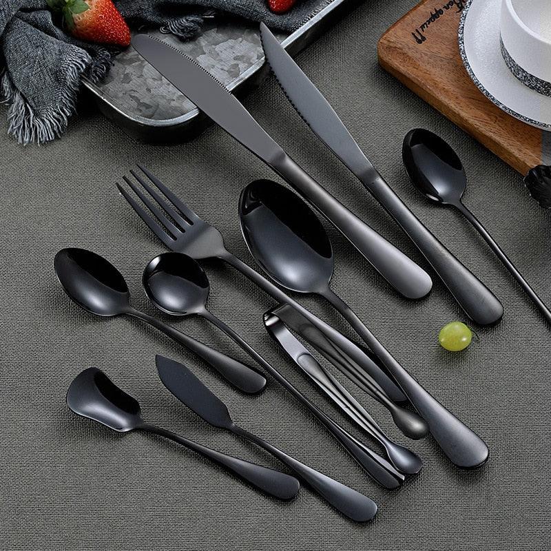 Black Tableware Set - Trendha