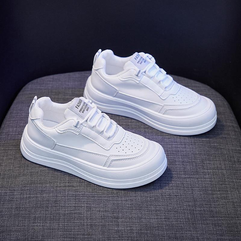 Women's Trendy Thick-soled Sponge Cake Big Toe White Shoes - Trendha