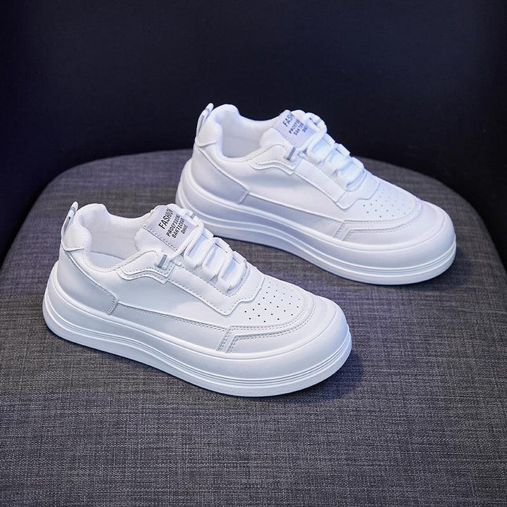 Women's Trendy Thick-soled Sponge Cake Big Toe White Shoes - Trendha