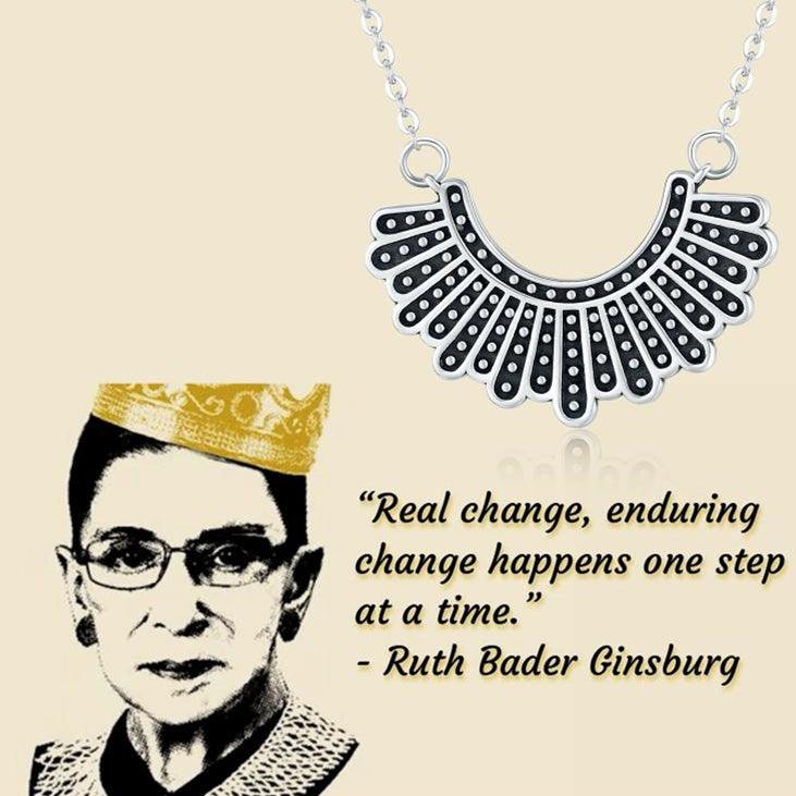 Ruth Bader Ginsburg-Inspired Dissent Collar Necklace