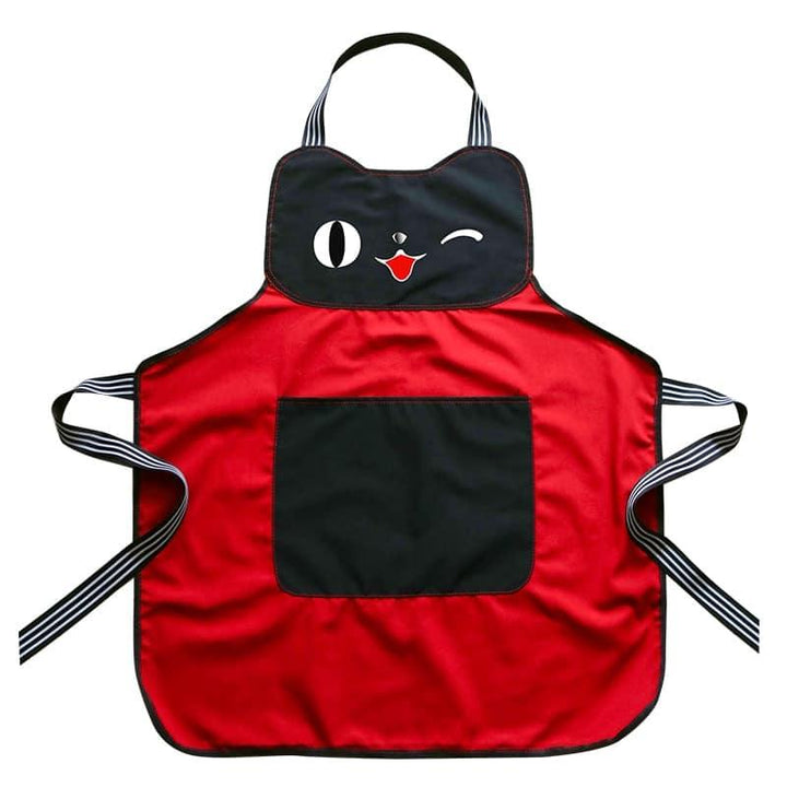 Cartoon Cat Style Barista Overall - Trendha