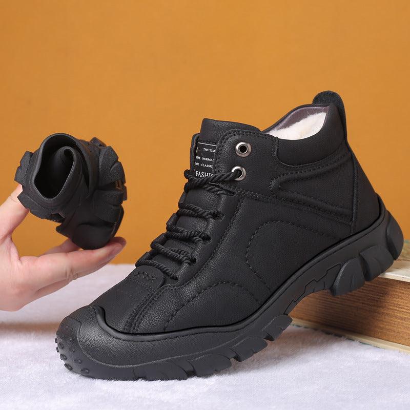 Men's Winter Plus Velvet Warmth And Thick Cotton Shoes - Trendha