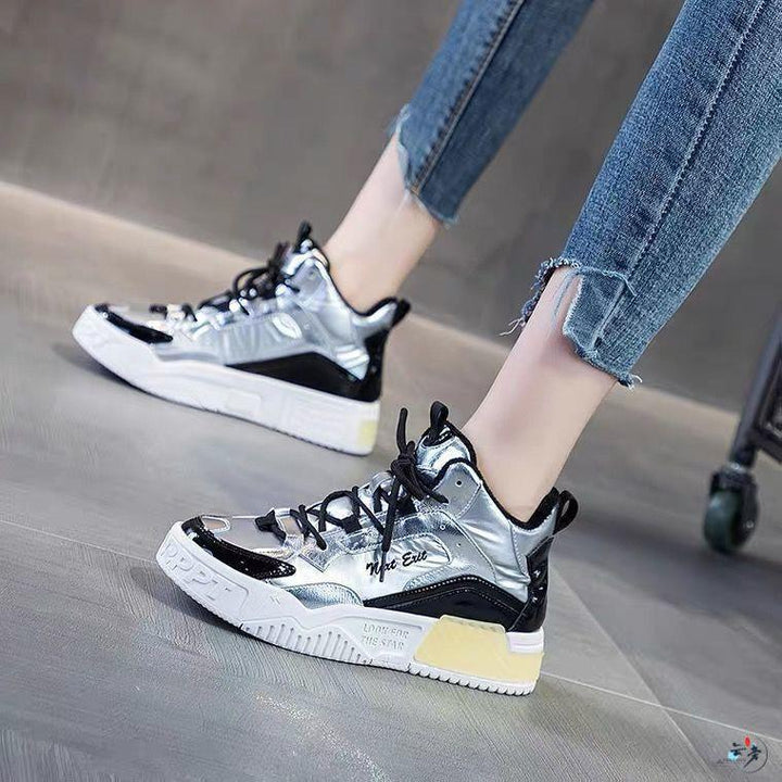 All-match Thick-soled Sneakers Explosive Style Shoes Leather Casual Women's Shoes - Trendha