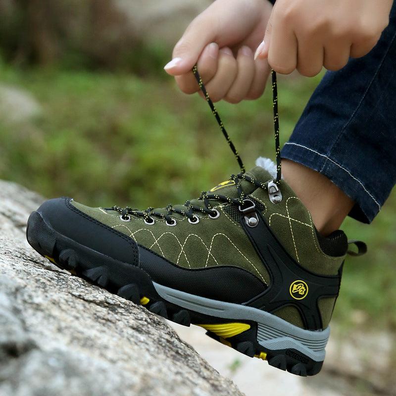 Outdoor High-top Hiking Warm Cotton Shoes - Trendha