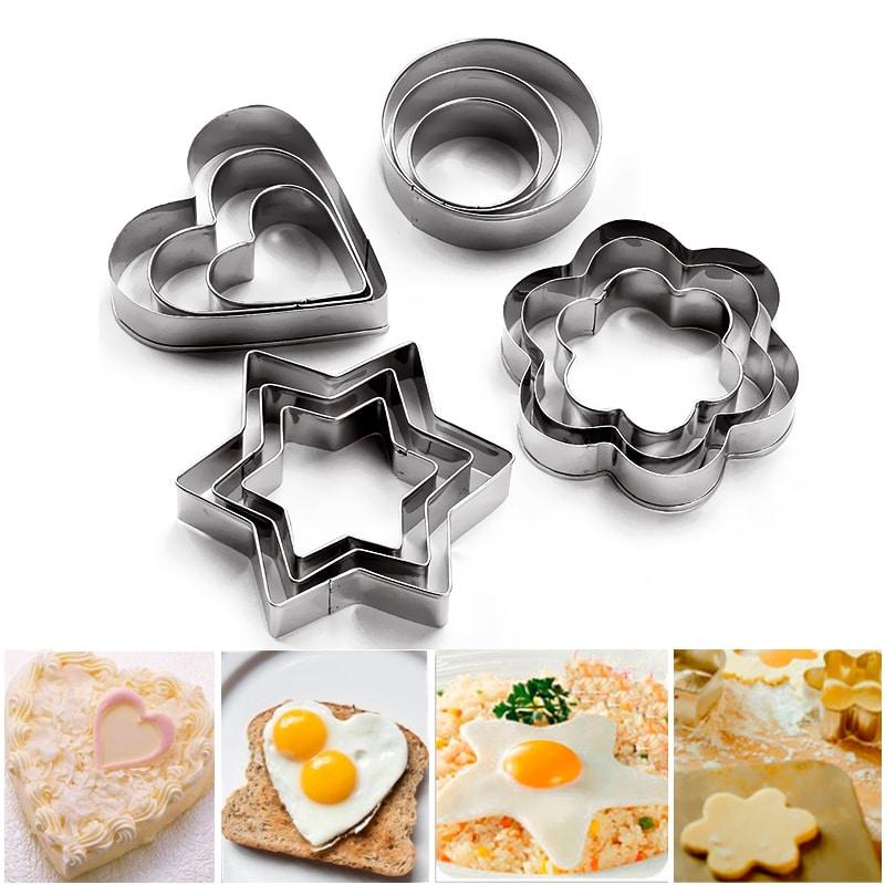 12-Piece Stainless-Steel Cookie Cutter Set