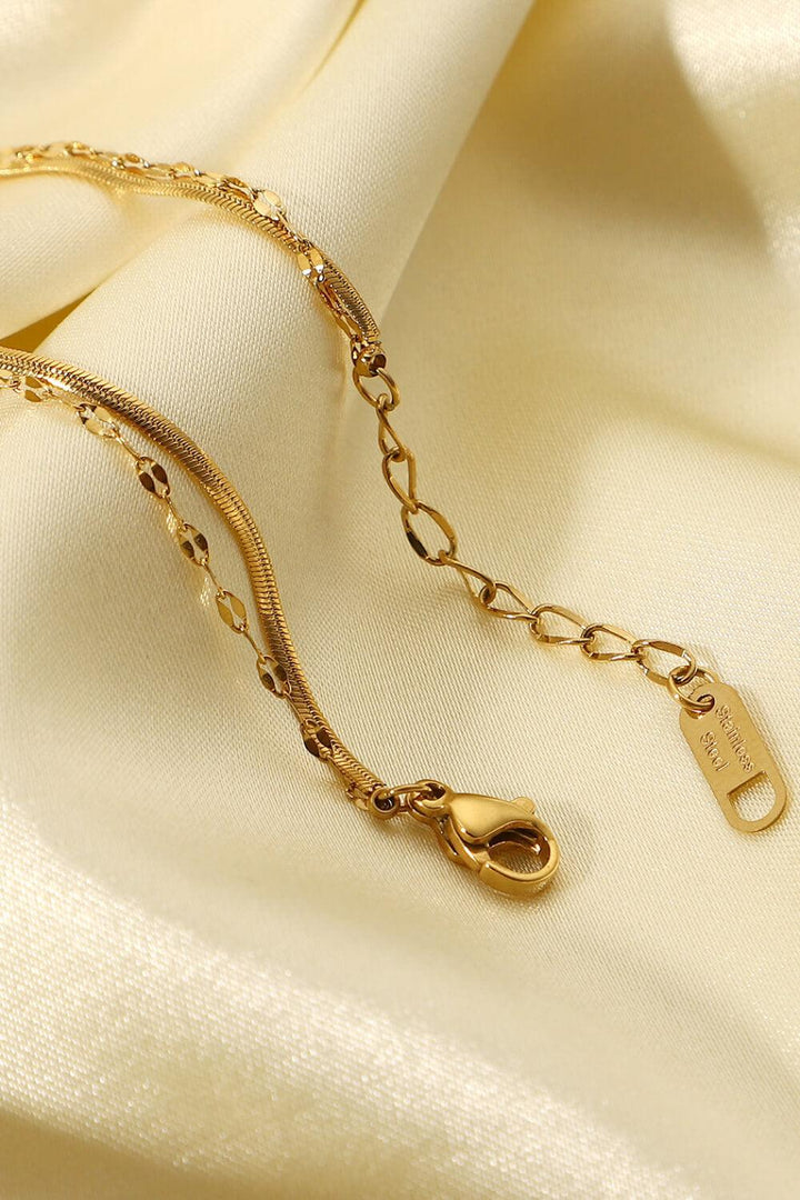 Icing on the Cake Rhinestone Double-Layered Bracelet - Trendha