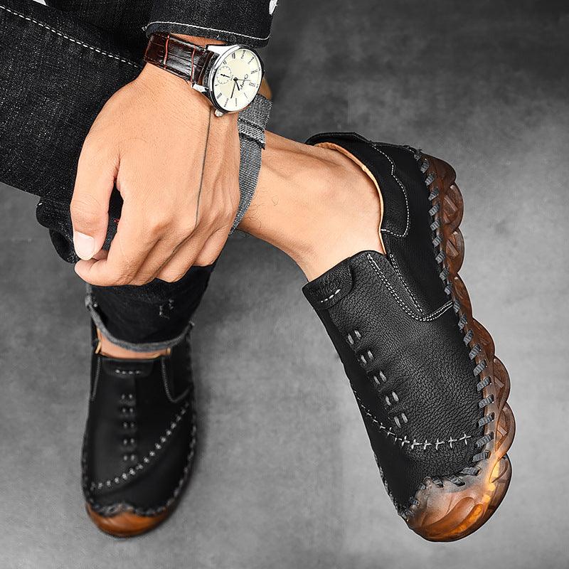 Men's Handmade Casual Breathable Leather Shoes - Trendha