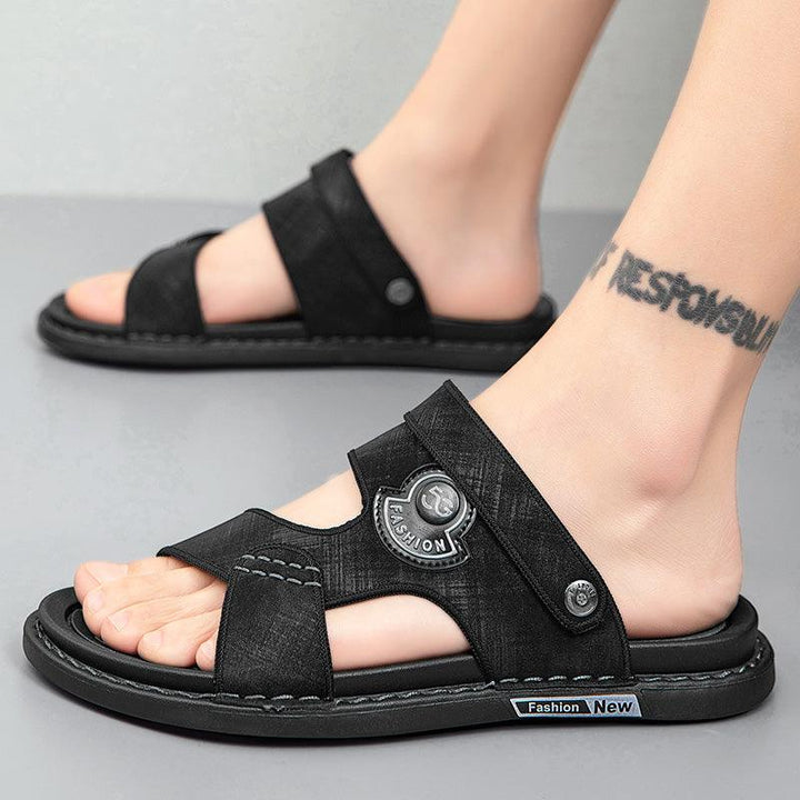 Outdoor Trendy Beach Sandals For Sports Wear Dual-use Non-slip Driving Slippers - Trendha