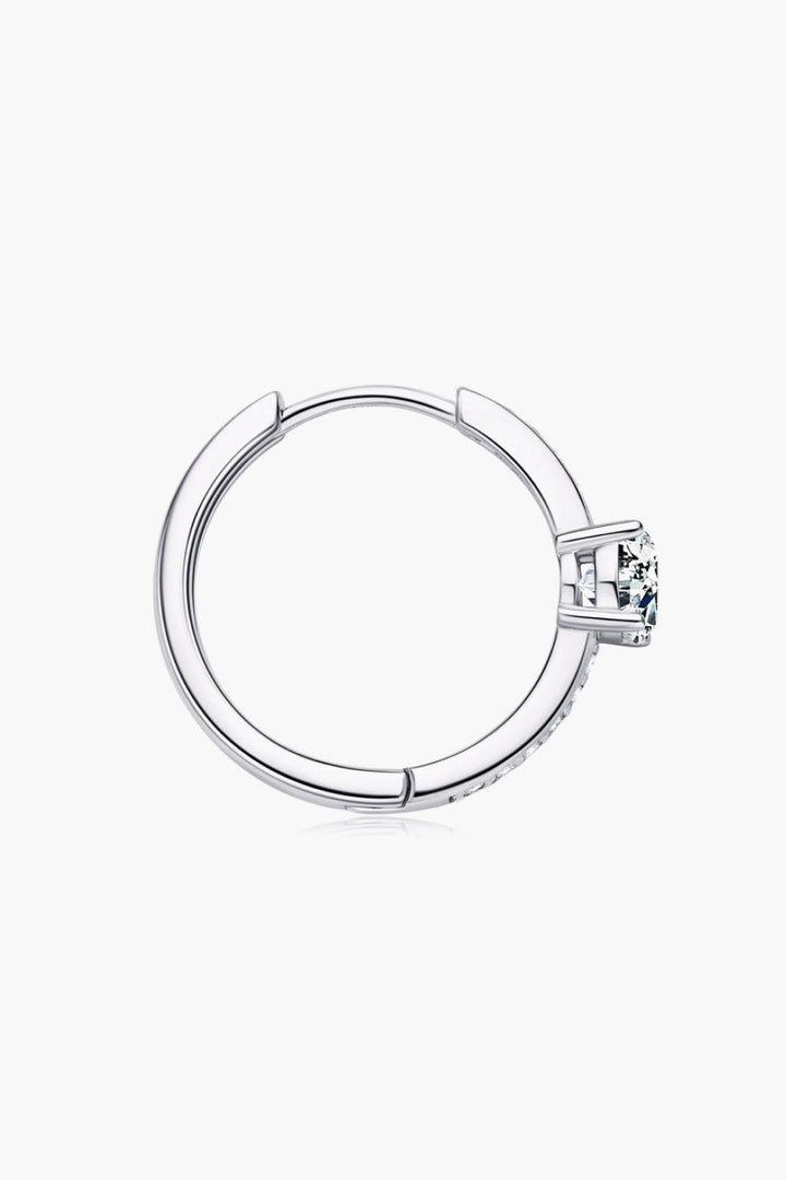 Carry Your Love 1 Carat Moissanite Platinum-Plated Earrings - Trendha