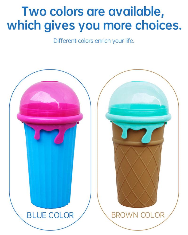 500ml Large Capacity Slushy Cup Summer Squeeze Homemade Juice Water Bottle Quick-Frozen Smoothie Sand Cup Pinch Fast Cooling Magic Ice Cream Slushy Maker Beker Kitchen Gadgets - Trendha