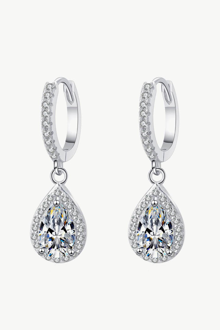 Moissanite Teardrop Earrings - Trendha