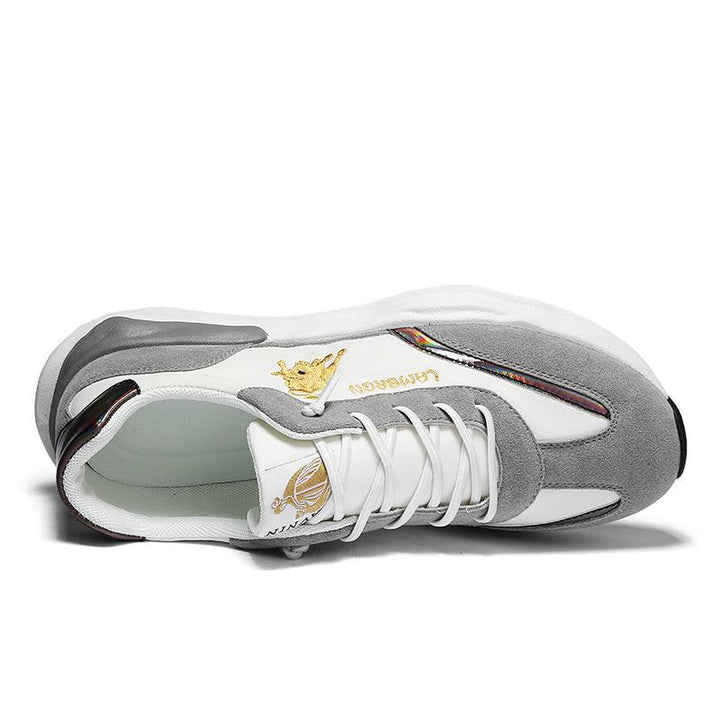 Breathable Cloth Surface Thick Bottom Casual Color Matching Trendy Men's Shoes - Trendha