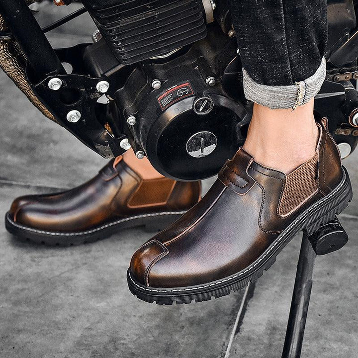 Men's Leather Shoes Outdoor Leisure British Martin Boots - Trendha