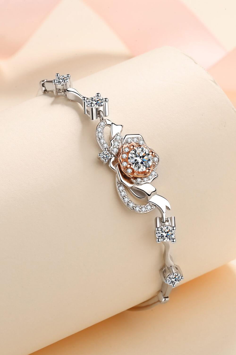 925 Sterling Silver Moissanite Bracelet - Trendha