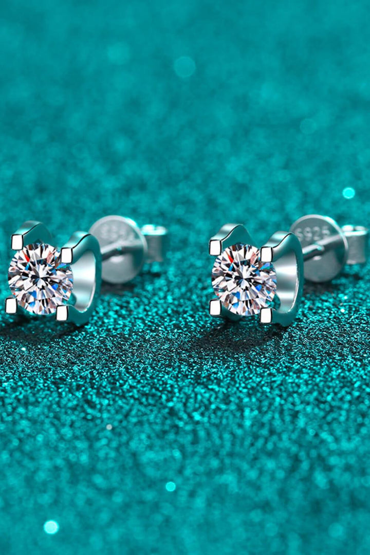 Limitless Love 1 Carat Moissanite Stud Earrings - Trendha