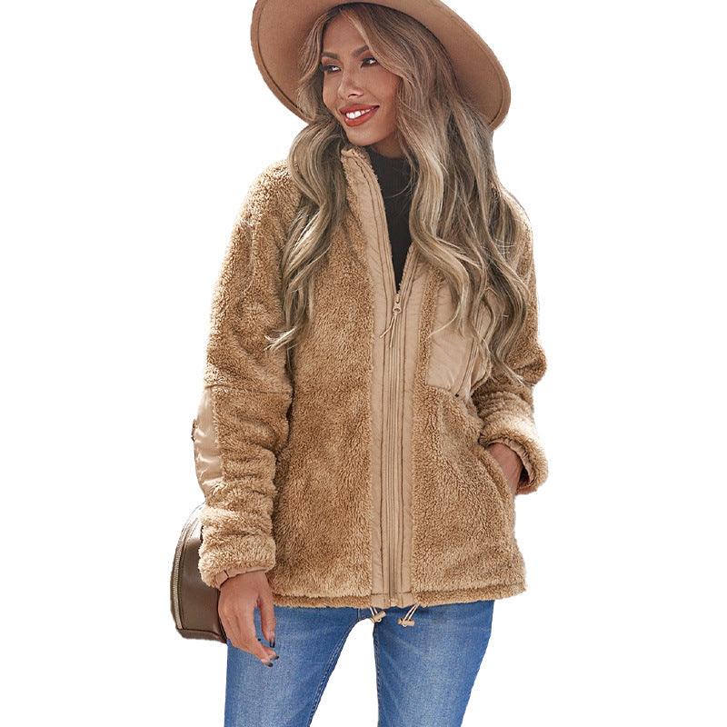 Women's Winter Long-sleeved Plush Loose Warm Cardigan - Trendha