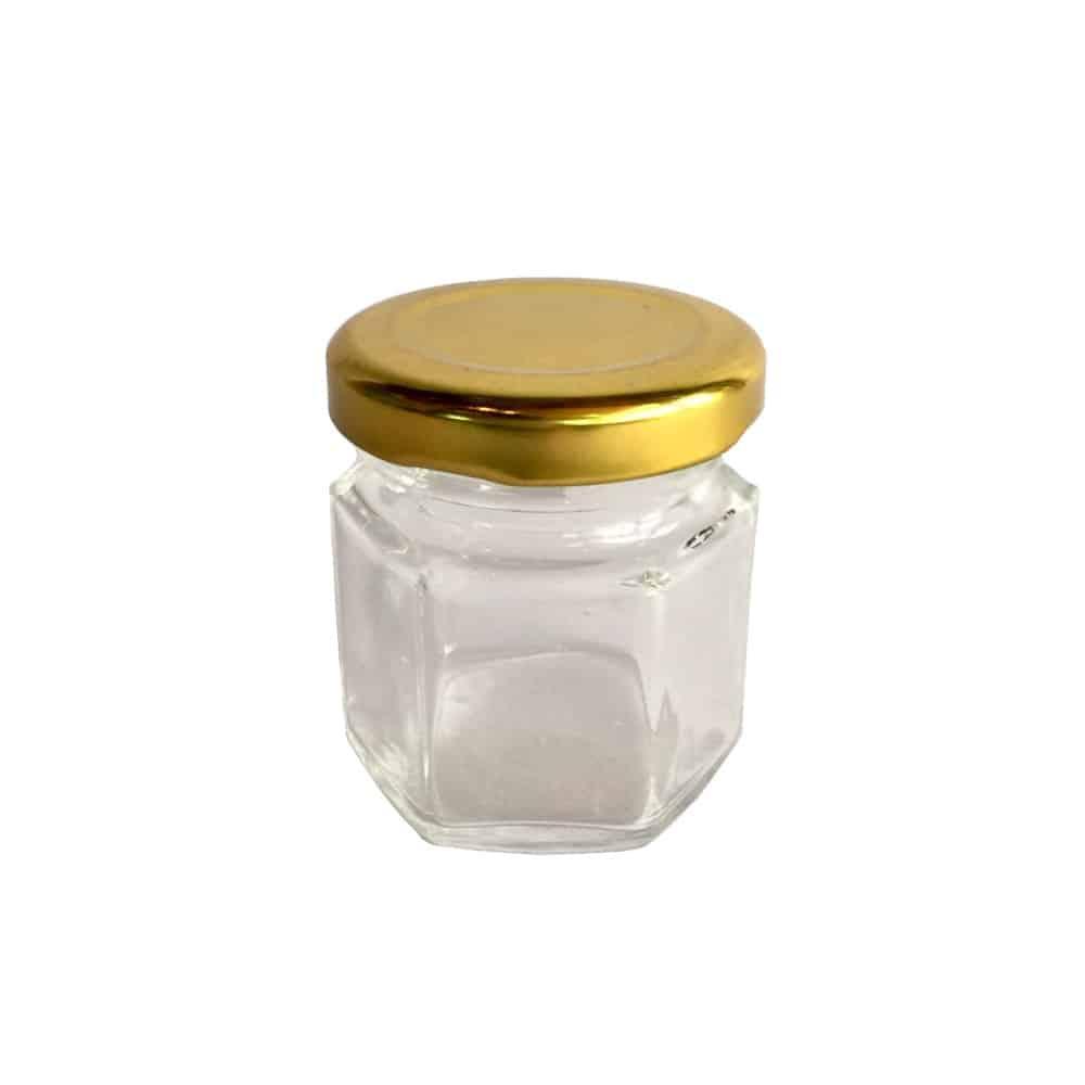 Hexagon Mini Glass Jar 24 pcs Set - Trendha