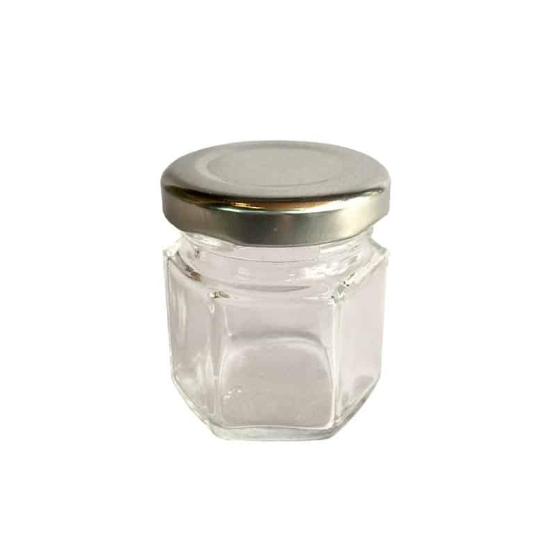 Hexagon Mini Glass Jar 24 pcs Set - Trendha